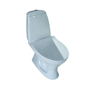 GLOSSY WHITETWO PIECE WC SUITE WITH UF SOFT CLOSING SEAT COVER,WITH FLUSHING MECHANISM690X345X810