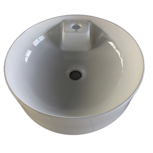GLOSSY WHITE CERAMIC WASHBASIN 400X400X135  UP4013H-2