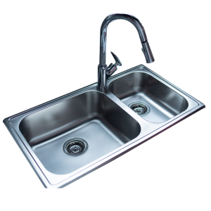STAINLESS STEEL DOUBLE KITCHEN SINK- LS-7643