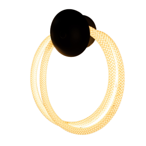 WALL  lamp -17384  wooven rope +silicone+iron