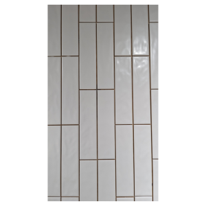 Subway tile  white waved matt 730UAW1M 75*300mm